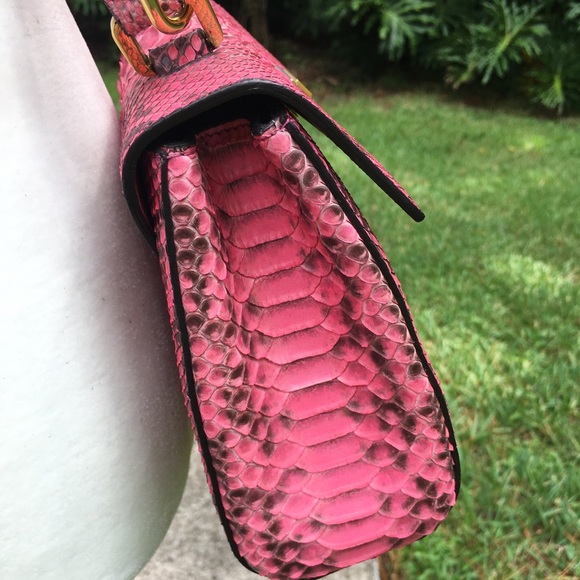 Silvano Biagini Pink Python Bag - Picture 6 of 14